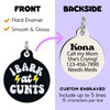 I Bark at Cunts - Enamel Dog Tag *Black
