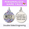 Purple Rainbow Leopard - Enamel Pet Tag