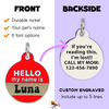 Hello My Name Is Red - Enamel Pet Tag