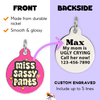 Miss Sassy Pants - Enamel Pet Tag