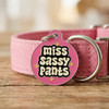 Miss Sassy Pants - Enamel Pet Tag