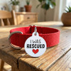I Was Rescued - Enamel Dog Tag