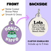 House Hippo - Enamel Dog Tag *Purple New Color