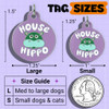 House Hippo - Enamel Dog Tag *Purple New Color