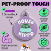 House Hippo - Enamel Dog Tag *Purple New Color