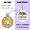 Silly Goose - Enamel Dog Tag *Orange