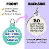 Can't Control my Licker - Enamel Dog Tag *Green