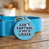Can't Control my Licker - Enamel Dog Tag