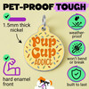 Pup Cup Addict - Enamel Dog Tag