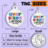 Oversized Lap Dog - Enamel Dog Tag