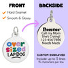 Oversized Lap Dog - Enamel Dog Tag