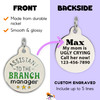 Assistant to the Branch Manager- Enamel Dog Tag