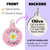 Cute N Clingy - Enamel Dog Tag *Pink