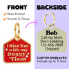 Rizz 'Em w/my Doggy 'Tism - Gold Enamel Dog Tag