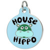 House Hippo - Enamel Dog Tag *Blue New Color