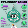 Silently Judging - Enamel Dog Tag *Teal New Color
