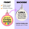 Ray of Sunshine - Enamel Dog Tag *Pink