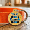 Resident Crackhead - Enamel Dog Tag *Orange