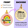 Rescue Baby - Enamel Dog Tag *Pink