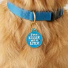 Kisser not a Biter - Gold Enamel Dog Tag