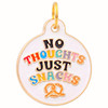 No Thoughts Just Snacks - Gold Enamel Tag