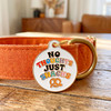 No Thoughts Just Snacks - Gold Enamel Tag