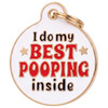 I Do My Best Pooping Inside - Gold Enamel Tag