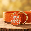 I Smell Like Fritos - Gold Enamel Dog Tag