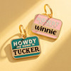 Howdy My Name Is - Gold Enamel Name Tag