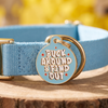 Buck Around & Find Out - Gold Enamel Dog Tag