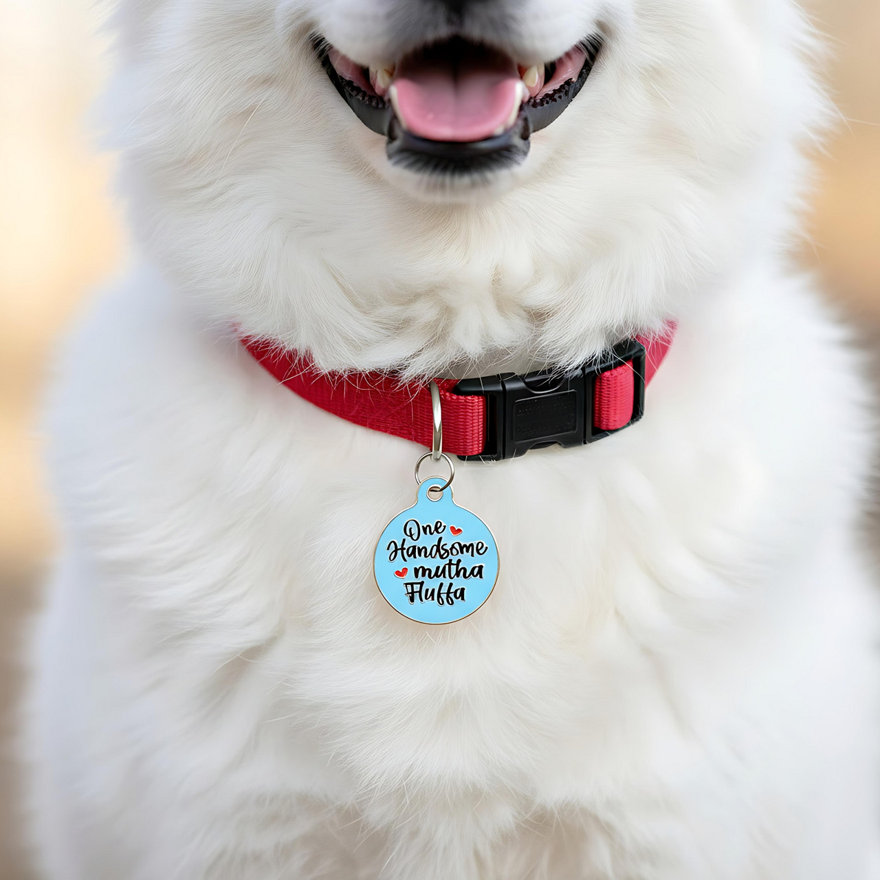 One Handsome Mutha Fluffa Dog Tag - Bad Tags