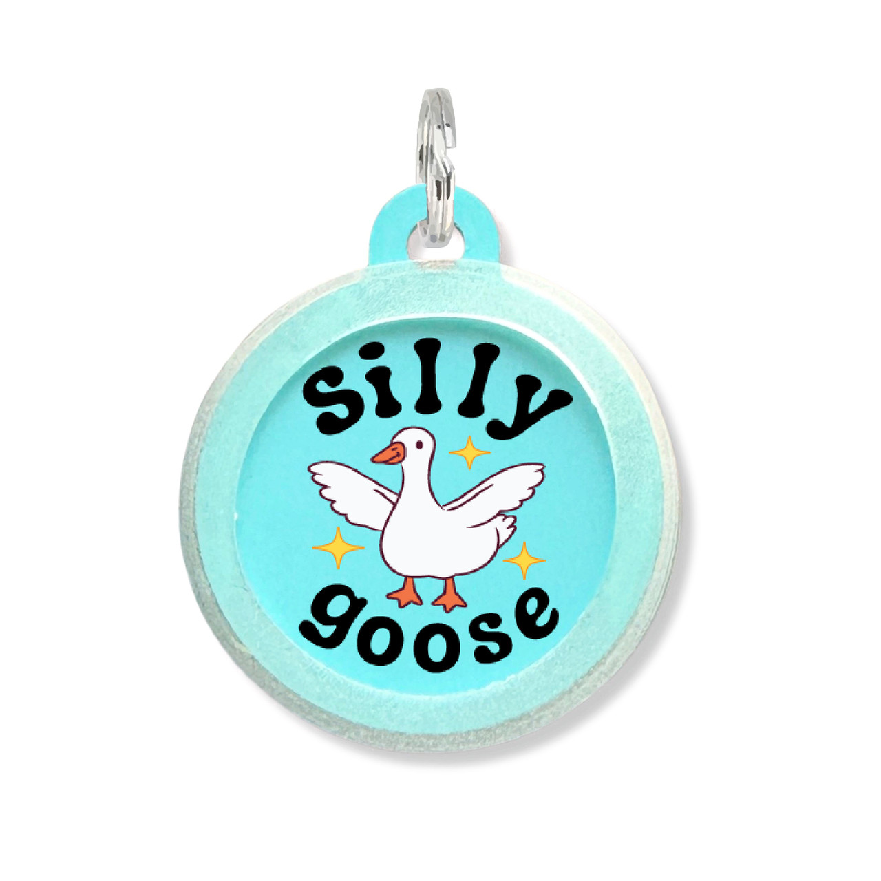 Silly Goose Dog Tag - Personalized Pet ID Tag - Silent Dog Tags