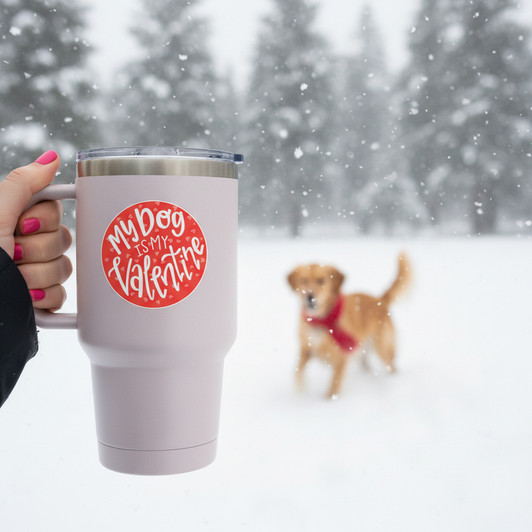 My Dog is my Valentine Sticker