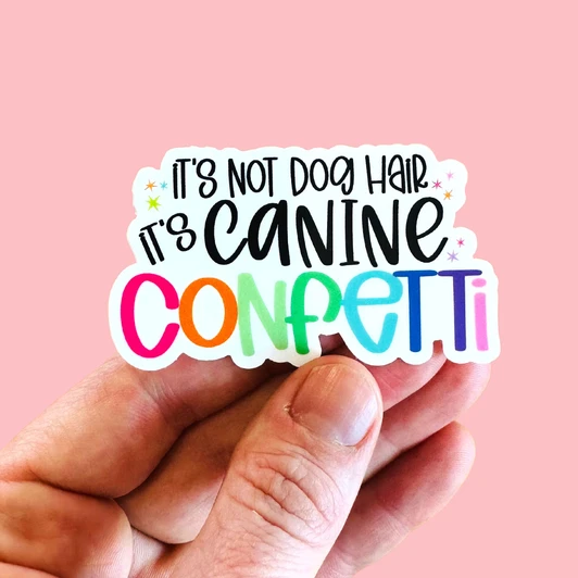 Canine Confetti Dog Sticker