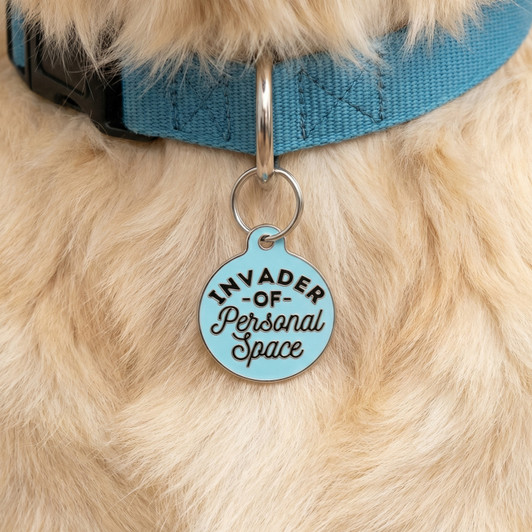 Invader Personal Space - Enamel Dog Tag
