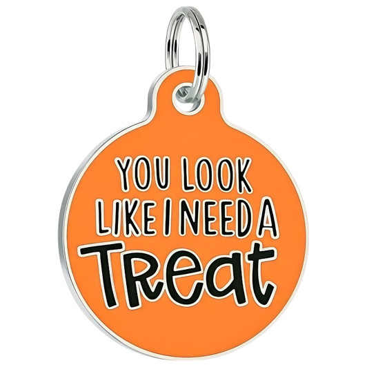 You Look Like I Need a Treat - Enamel Dog Tag