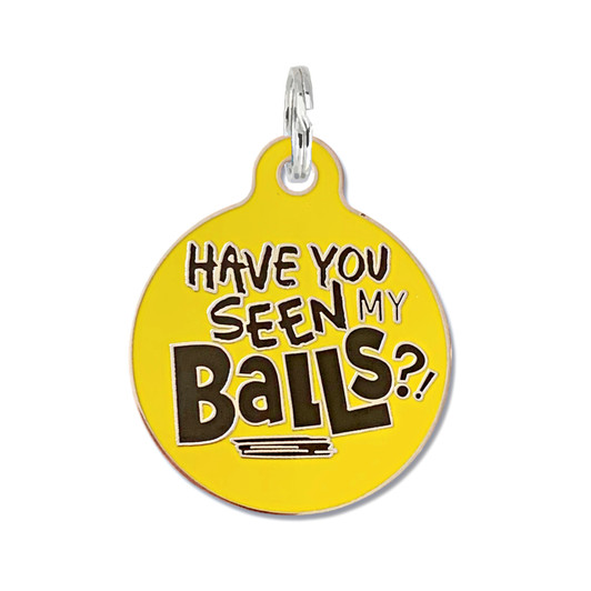 Seen My Balls - Enamel Dog Tag