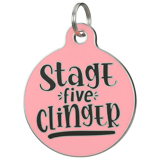Stage 5 Clinger - Enamel Dog Tag *Pink