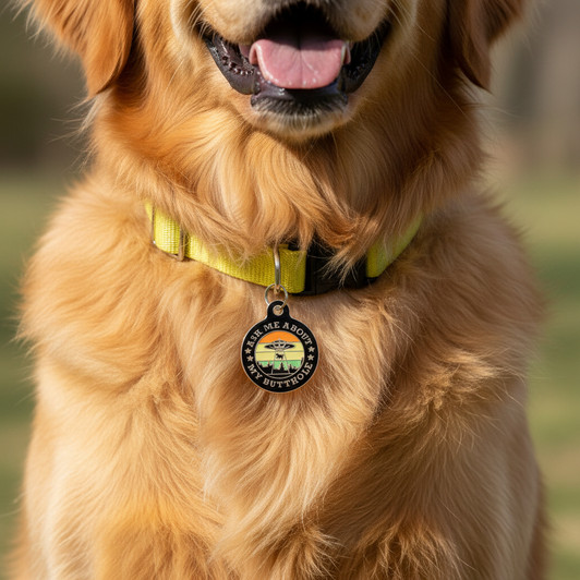 Ask Me About My Butthole - Enamel Dog Tag 