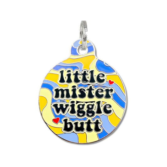 Mister Wiggle Butt - Enamel Dog Tag