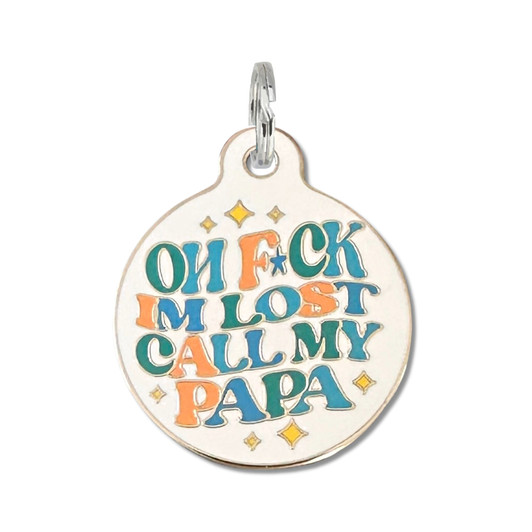 Call my Papa - Enamel Dog Tag Call my Papa - Enamel Dog Tag