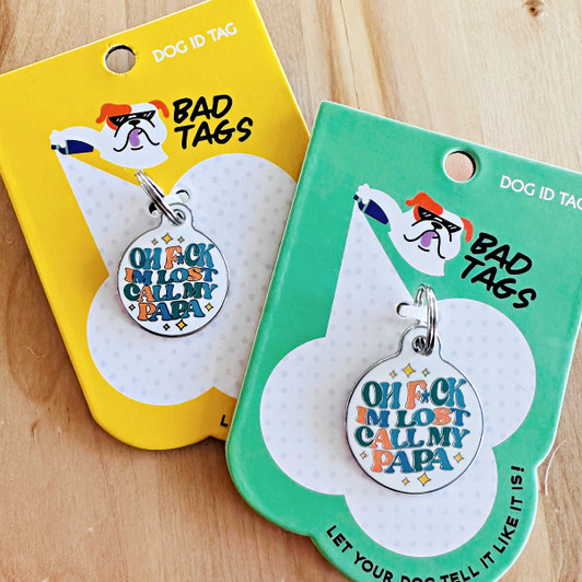 Call my Papa - Enamel Dog Tag Call my Papa - Enamel Dog Tag
