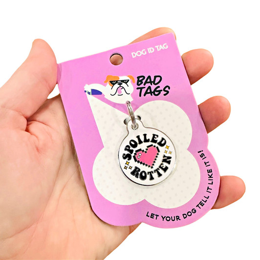 Spoiled Rotten - Enamel Dog Tag