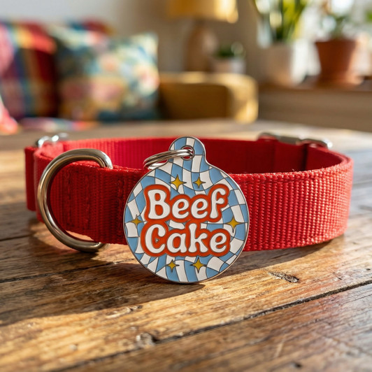 Beefcake - Enamel Pet Tag