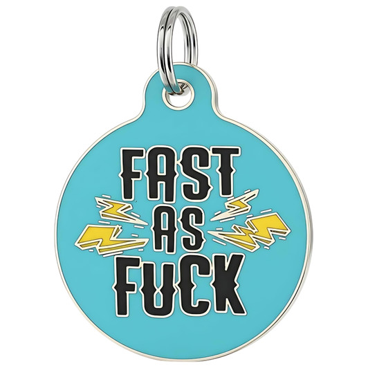 Fast as F*ck - Enamel Dog Tag