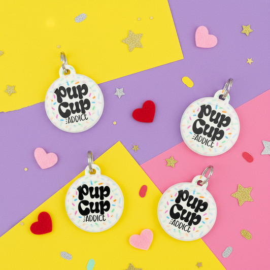 Pup Cup Addict - Silent Dog Tag