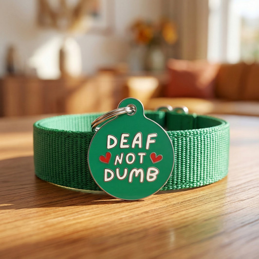 Deaf not Dumb - Enamel Dog Tag