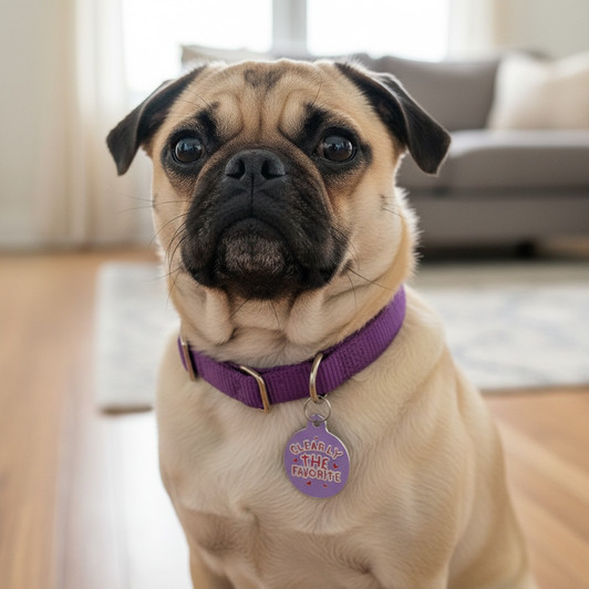 Clearly the Favorite - Enamel Dog Tag
