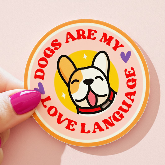 Dogs are my Love Language Sticker