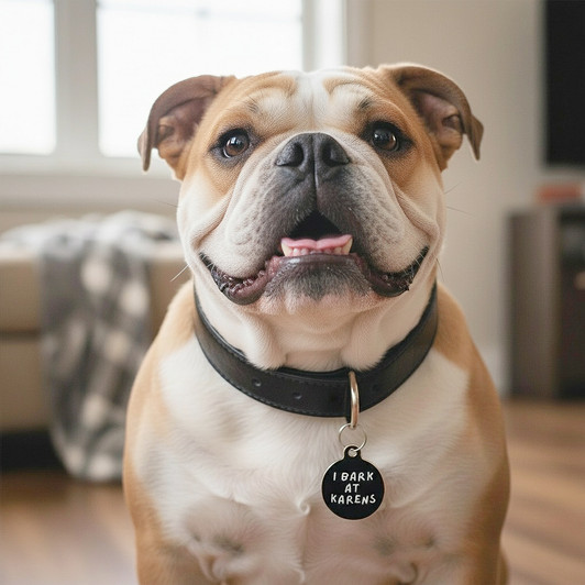 I Bark at Karens - Enamel Dog Tag